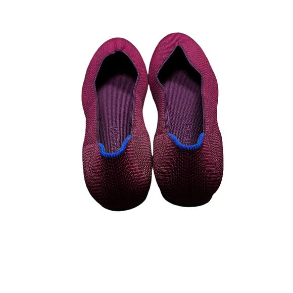 Rothy’s The Flat Burgundy Plum Chevron Women’s Size 10 - Picture 3 of 8